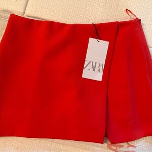 Asymmetric Zara Skort (Red)